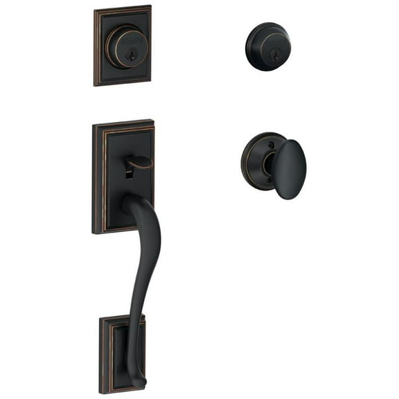 Schlage F62ADD716SIE Double Cylinder Addison Handleset - Bronze