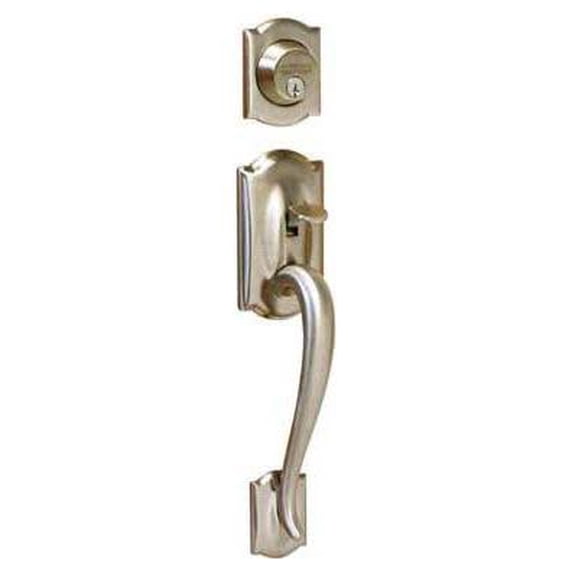Schlage F62CAM619FLARH Camelot Right Hand Double Cylinder Handleset - Nickel
