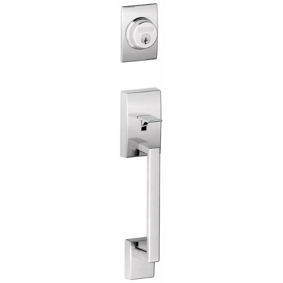 Schlage F62-Cen-Orb Century Double Cylinder Handleset - Chrome