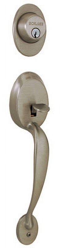 Antique Pewter Double Cylinder Handleset with Georgian Knob