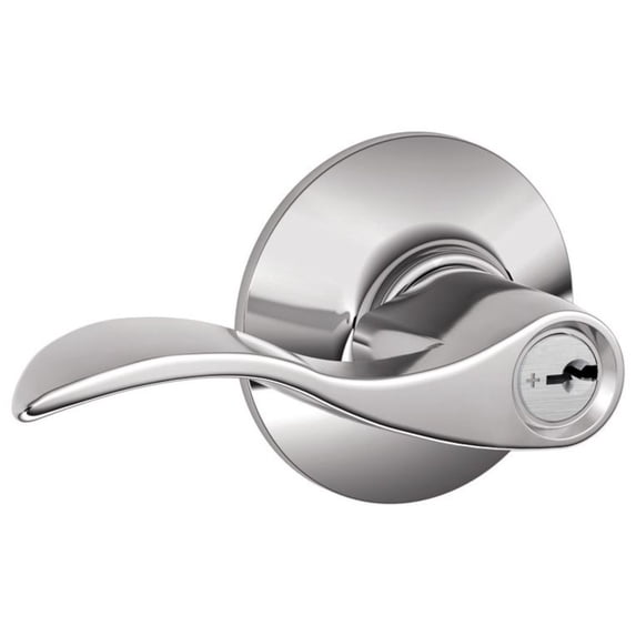 Schlage F80-Acc-Lh Accent Left Handed Single Cylinder Keyed Entry Storeroom Door Lever Set