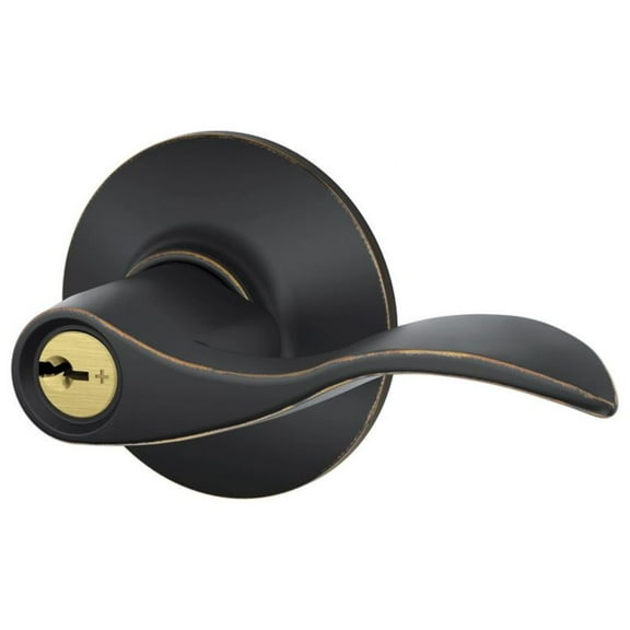 Schlage F80-Acc-Rh Accent Right Handed Single Cylinder Keyed Entry Storeroom Door Lever