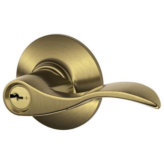 Schlage F80-Acc-Rh Accent Right Handed Single Cylinder Keyed Entry Storeroom Door Lever