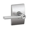 thumbnail image 1 of Schlage F80-Lat-Cen Latitude Single Cylinder Keyed Entry Storeroom Door Lever Set - Chrome, 1 of 4