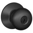 thumbnail image 1 of Schlage F80-Ply Plymouth Storeroom Door Knob Set - Black, 1 of 3