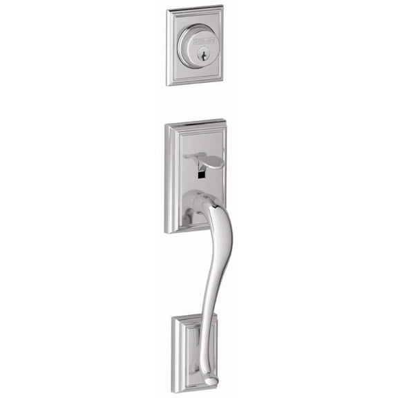 Schlage F92-Add Addison Exterior One-Sided Dummy Handleset - Chrome