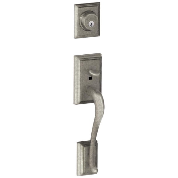 Schlage F92ADD621 Addison Exterior One-Sided Dummy Handleset - Nickel