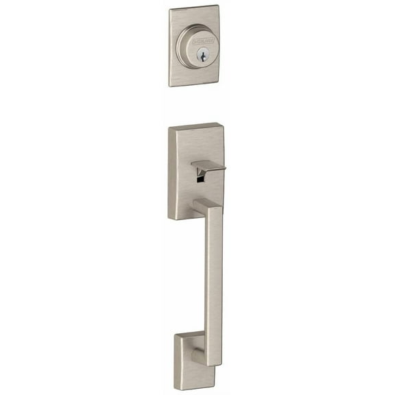 Schlage F92-CEN Century Dummy Exterior Handleset from The F-Series, Satin Nickel