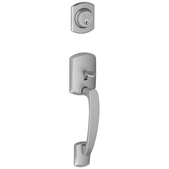 Schlage F92-Grw Greenwich Exterior One-Sided Dummy Handleset - Chrome