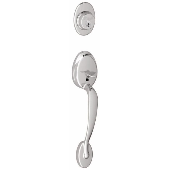 Schlage F92PLY625 Plymouth Exterior One-Sided Dummy Handleset - Chrome