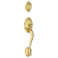 thumbnail image 1 of Schlage F92BRK605 Polished Brass Brookshire Exterior Dummy Handle Interior Side Sold Separately, 1 of 2