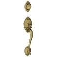 thumbnail image 1 of Schlage F92BRK609 Antique Brass Dummy Set Brookshire Exterior Dummy Handle Interior Side Sold Separately, 1 of 2