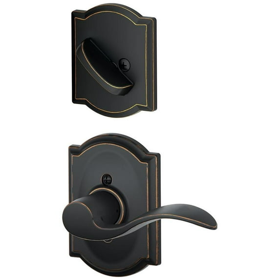Schlage F94-Acc-Cam-Lh Accent Left Handed One-Sided Dummy Interior Pack - Bronze