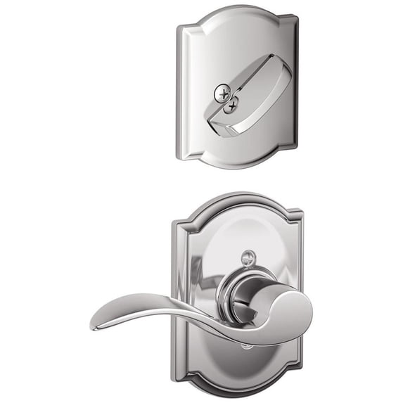 Schlage F94ACC625CAMRH Accent Right Handed One-Sided Dummy Interior Pack - Chrome