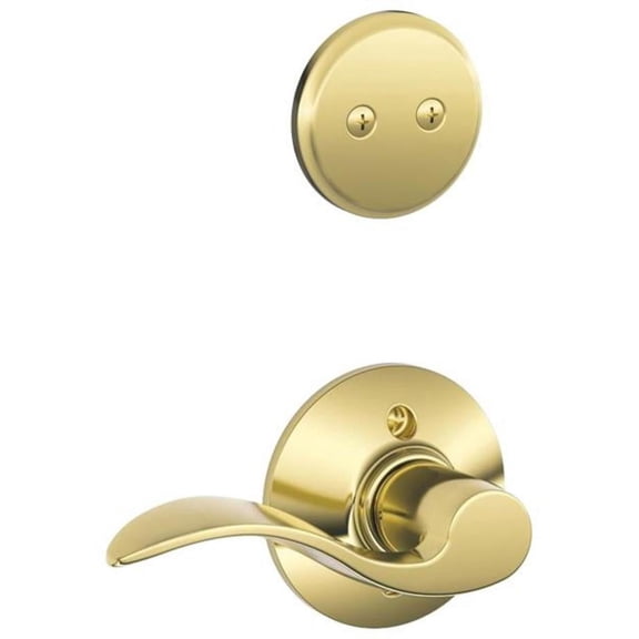 Schlage F94-Acc-Rh Accent Right Handed One-Sided Dummy Interior Pack - Brass
