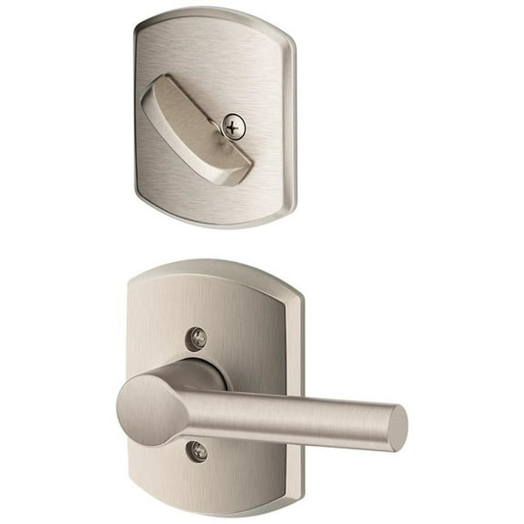 Schlage F94-Brw-Grw Broadway One-Sided Dummy Interior Pack - Nickel