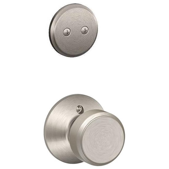 Schlage F94BWE619 Bowery One-Sided Dummy Interior Pack - Nickel