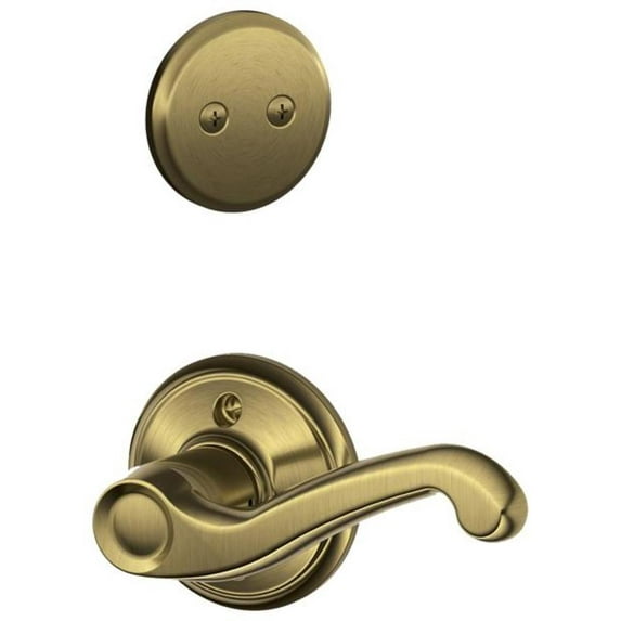 Schlage F94-Fla-Lh Flair Left Handed One-Sided Dummy Interior Pack - Brass