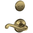 thumbnail image 1 of Schlage F94FLA609RH Flair Right Handed One-Sided Dummy Interior Pack - Brass, 1 of 3