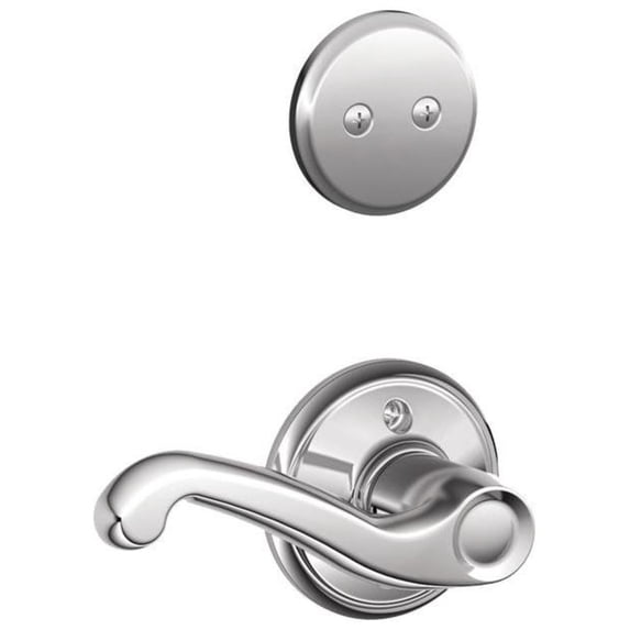 Schlage F94FLA625RH Flair Right Handed One-Sided Dummy Interior Pack - Chrome