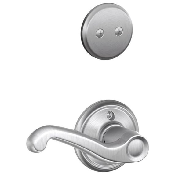 Schlage F94FLA626RH Flair Right Handed One-Sided Dummy Interior Pack - Chrome