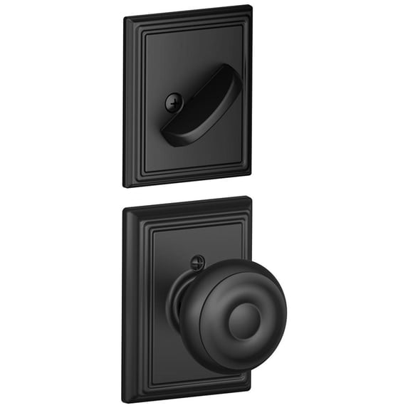 Schlage F94GEO622ADD Georgian One-Sided Dummy Interior Pack - Black