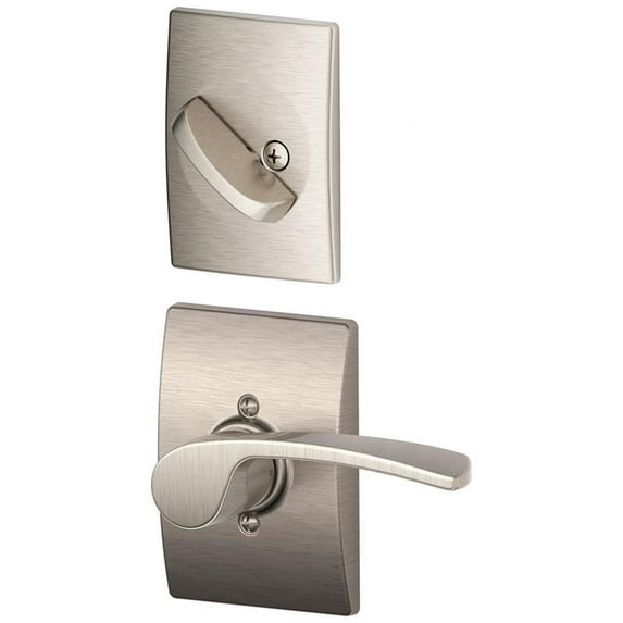 Schlage F94-Mer-Cen-Lh Merano Left Handed One-Sided Dummy Interior Pack - Nickel