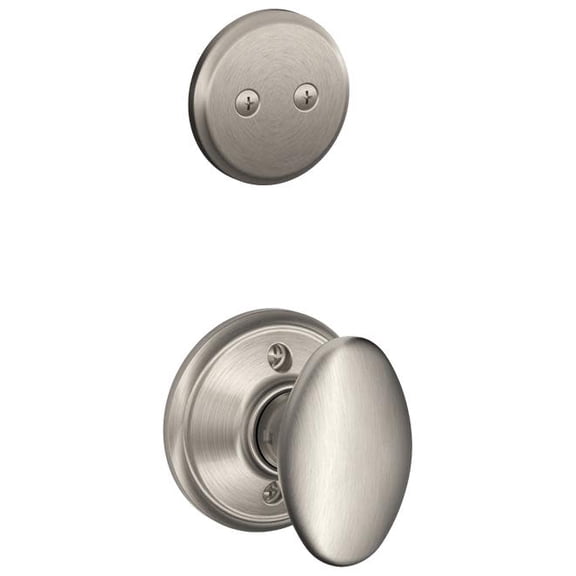 Schlage F94SIE619 Siena One-Sided Dummy Interior Pack - Nickel