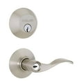 thumbnail image 1 of Schlage FB50NVACC619 Satin Nickel Single Cylinder Deadbold & Keyed Entry Accent Lever, 1 of 9