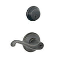 thumbnail image 1 of Schlage FB50NVFLA716 Aged Bronze Single Cylinder Deadbolt & Keyed Entry Flair Lever, 1 of 2