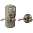 thumbnail image 1 of Schlage FE575-PLY-ACC, Bronze Metal Electronic Keyless Entry Door Handle Set, 1 of 3