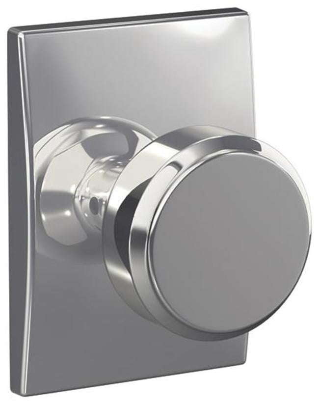 Schlage FC172BWE625CEN Custom Bowery Non-Turning Two-Sided Dummy Door Knob Set - Chrome