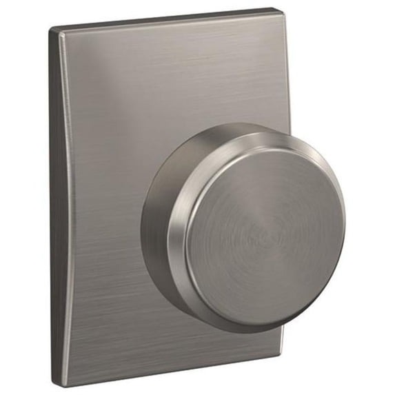 Schlage FC172BWE619CEN Custom Bowery Non-Turning Two-Sided Dummy Door Knob Set - Nickel