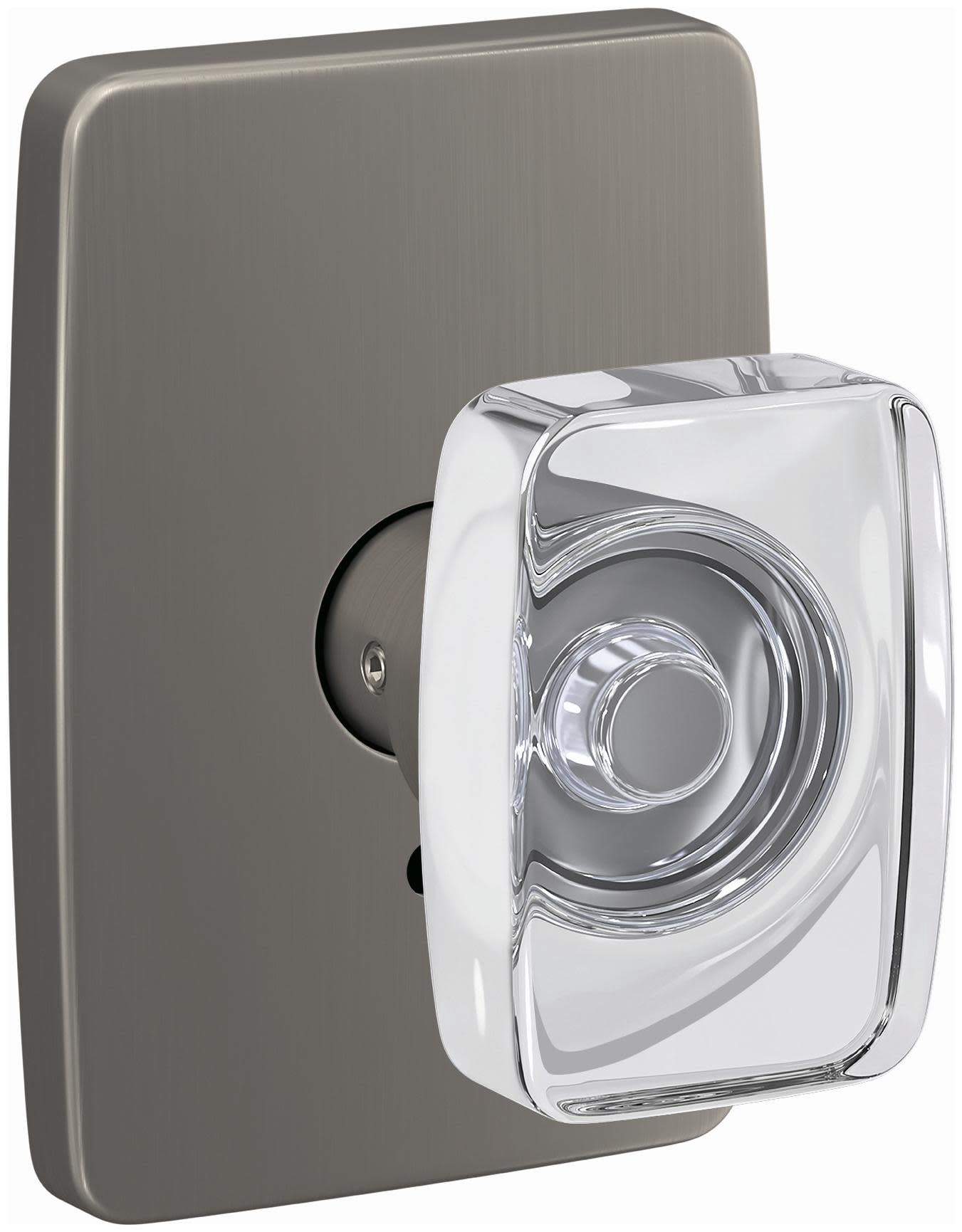 Schlage FC172CAN619GEE Custom Caine Non-Turning Two-Sided Dummy Door Knob Set - Nickel