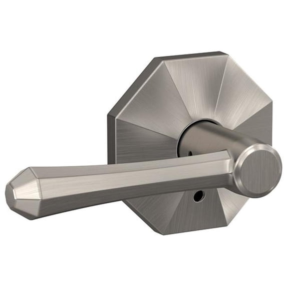 Schlage FC172DMP619RWD Custom Dempsey Non-Turning Two-Sided Dummy Door Lever Set - Nickel