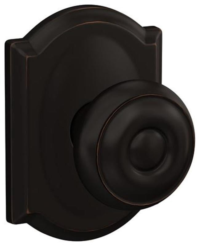 Schlage FC172GEO716CAM Custom Georgian Non-Turning Two-Sided Dummy Door Knob Set - Bronze