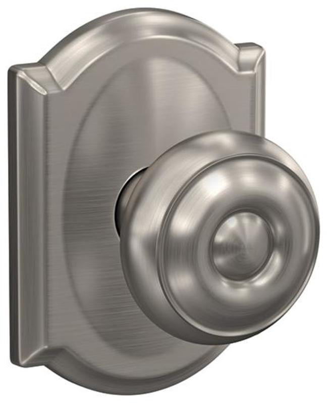 Schlage FC172GEO619CAM Custom Georgian Non-Turning Two-Sided Dummy Door Knob Set - Nickel