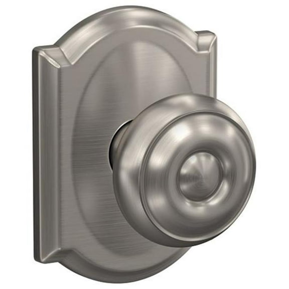 Schlage Fc172-Geo-Cam Custom Georgian Non-Turning Two-Sided Dummy Door Knob Set - Nickel