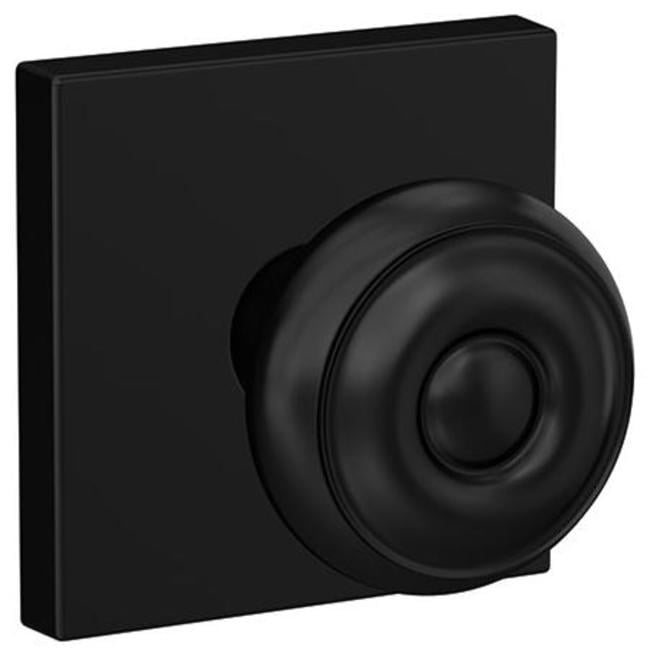 Schlage FC172GEO622COL Custom Georgian Non-Turning Two-Sided Dummy Door Knob Set - Black