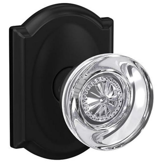 Schlage Fc172-Hob-Cam Custom Hobson Non-Turning Two-Sided Dummy Door Knob Set - Black