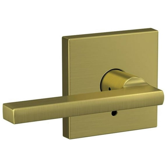 Schlage Fc172-Lat-Col Custom Latitude Non-Turning Two-Sided Dummy Door Lever Set - Brass