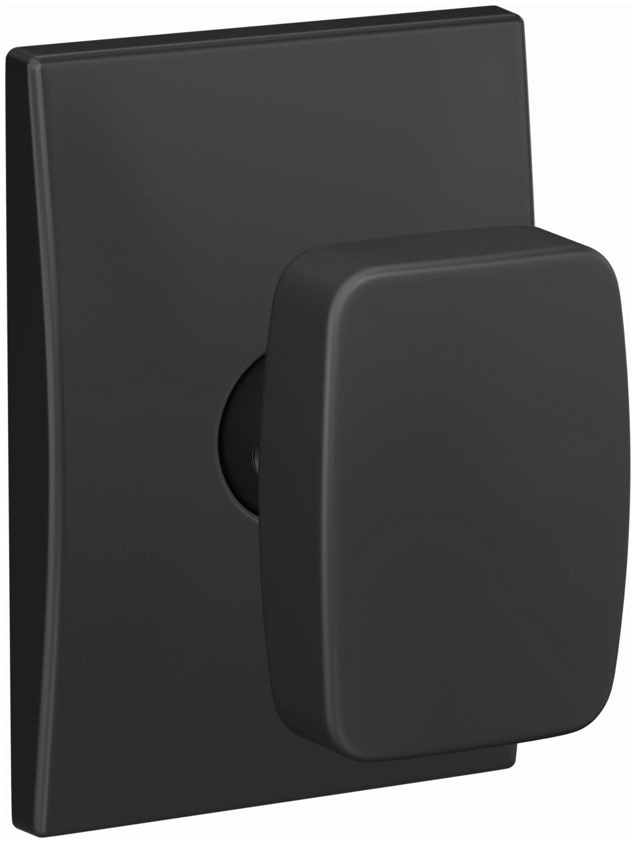 Schlage FC172NIX622CEN Custom Nixon Non-Turning Two-Sided Dummy Door Knob Set - Black