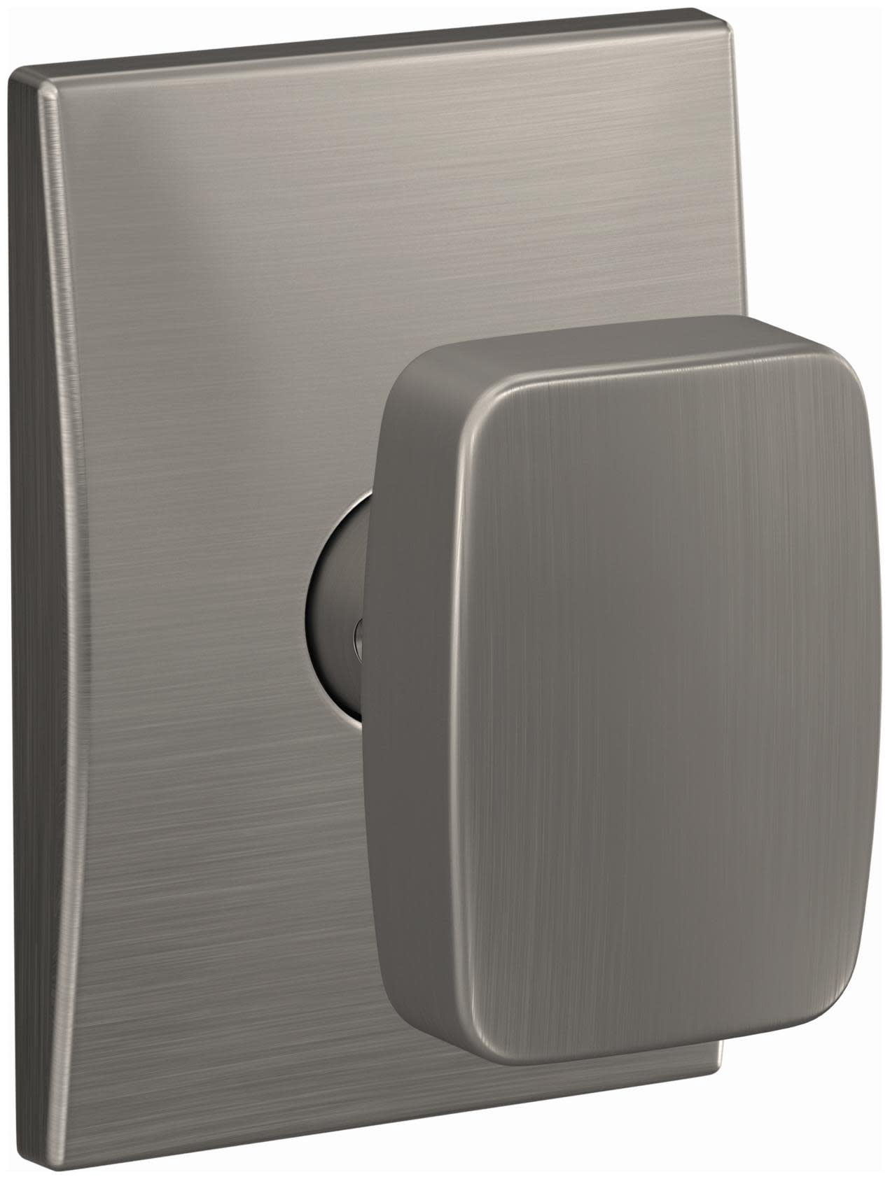 Schlage FC172NIX619CEN Custom Nixon Non-Turning Two-Sided Dummy Door Knob Set - Nickel