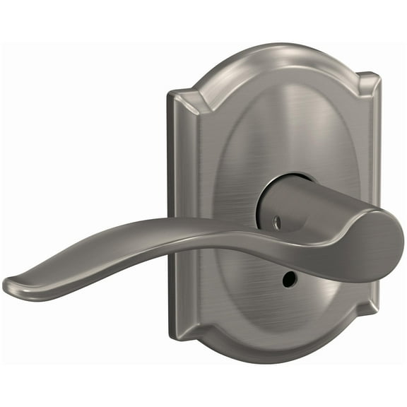Schlage Fc172-Pen-Cam Custom Pennant Non-Turning Two-Sided Dummy Door Lever Set - Nickel