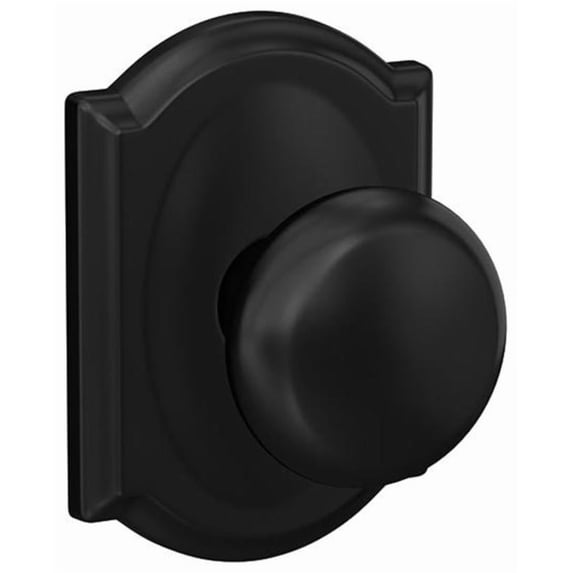 Schlage FC172PLY622CAM Custom Plymouth Non-Turning Two-Sided Dummy Door Knob Set - Black