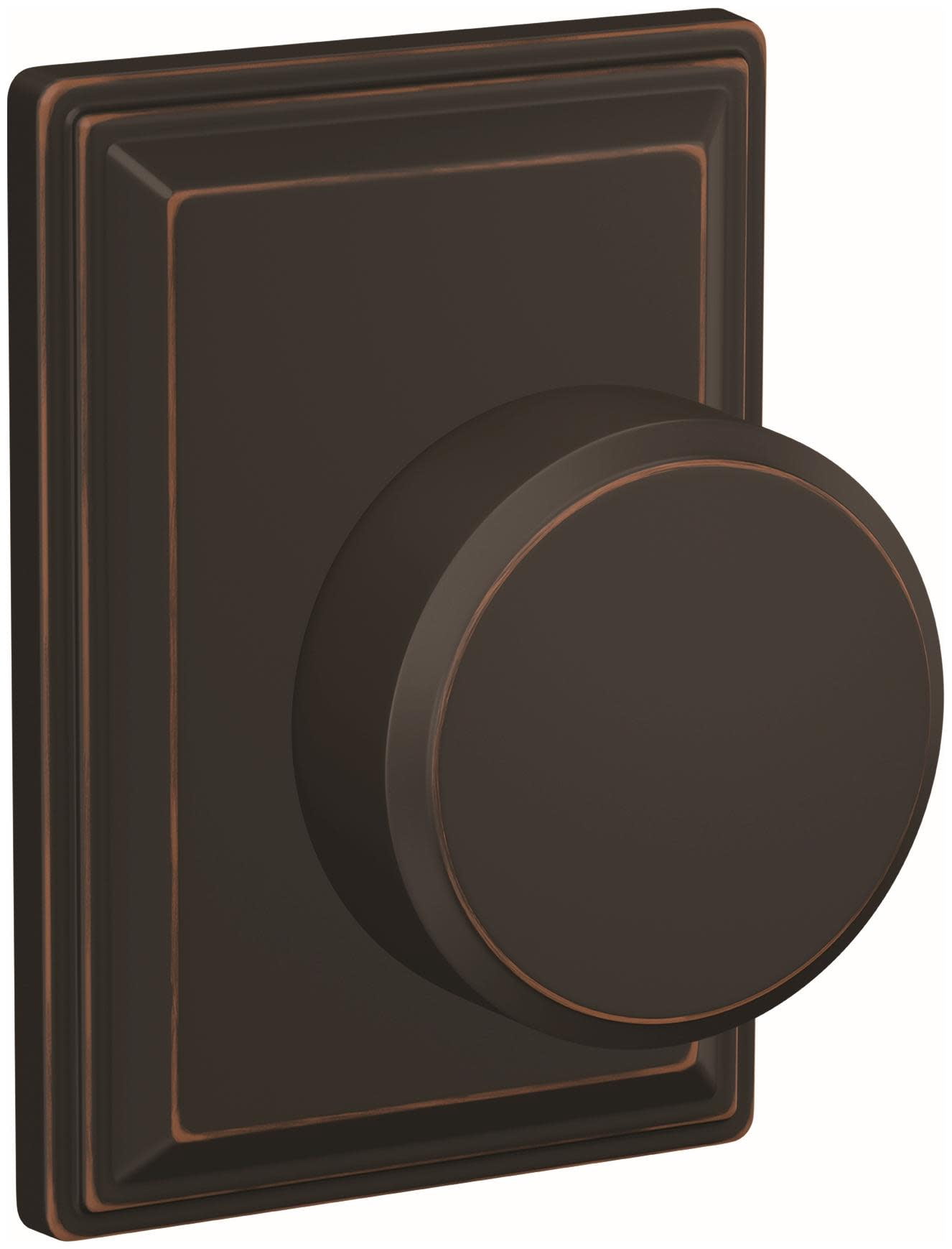 Schlage FC172SWA716GDV Custom Swanson Non-Turning Two-Sided Dummy Door Knob Set - Bronze