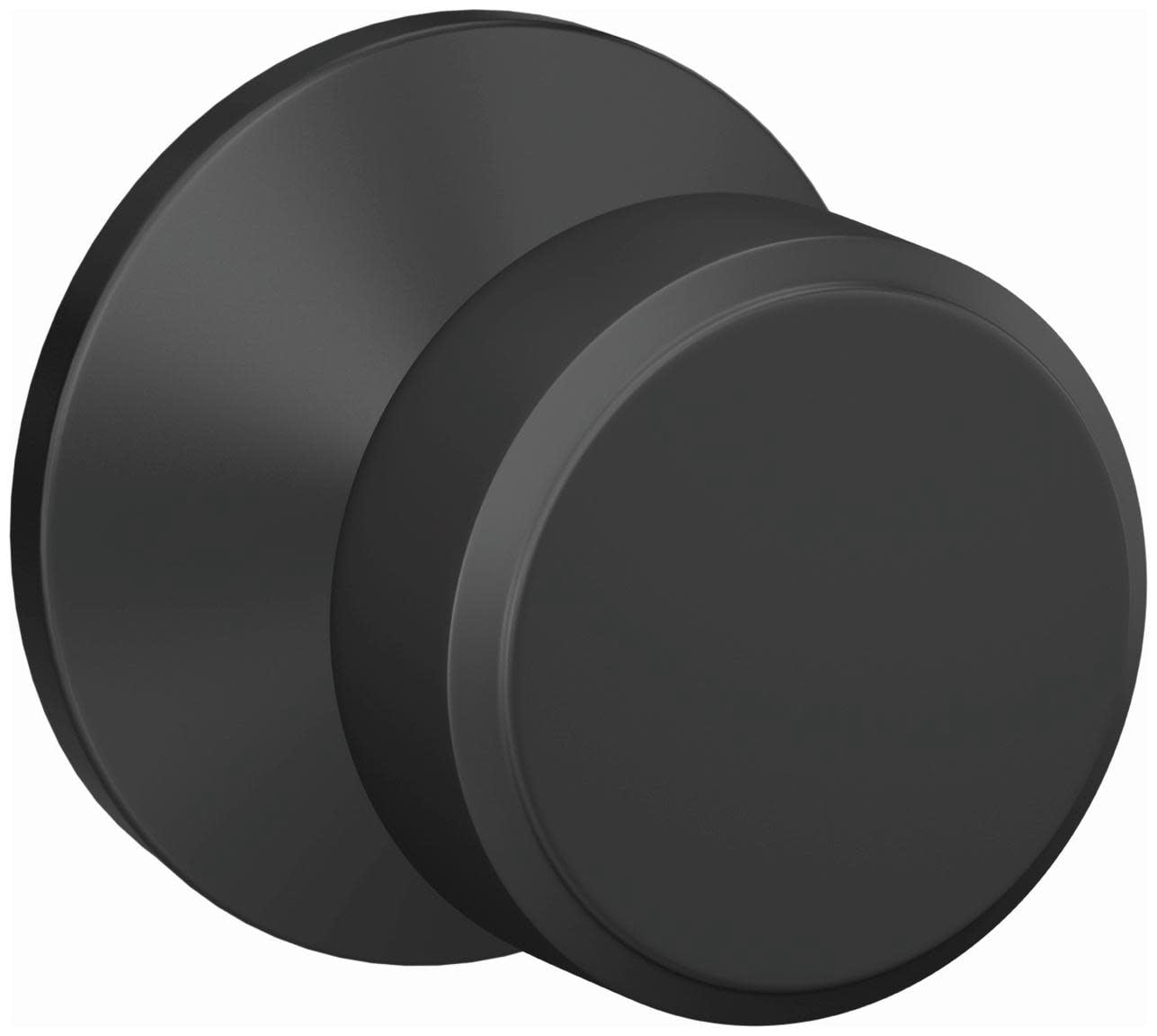 Schlage FC172SWA622KIN Custom Swanson Non-Turning Two-Sided Dummy Door Knob Set - Black