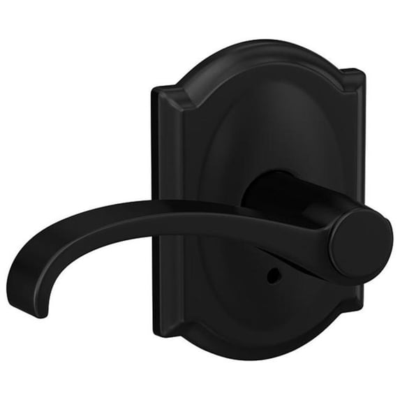 Schlage FC172WIT622CAM Custom Whitney Non-Turning Two-Sided Dummy Door Lever Set - Black