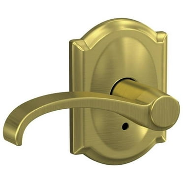 Schlage Fc172-Wit-Cam Custom Whitney Non-Turning Two-Sided Dummy Door Lever Set - Brass