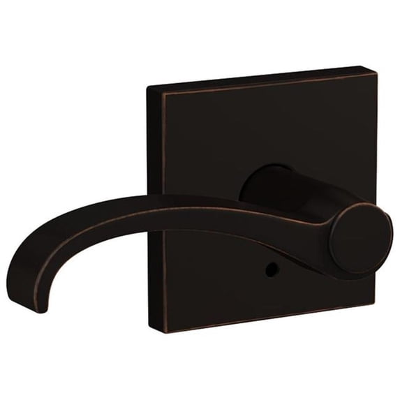 Schlage FC172WIT716COL Custom Whitney Non-Turning Two-Sided Dummy Door Lever Set - Bronze